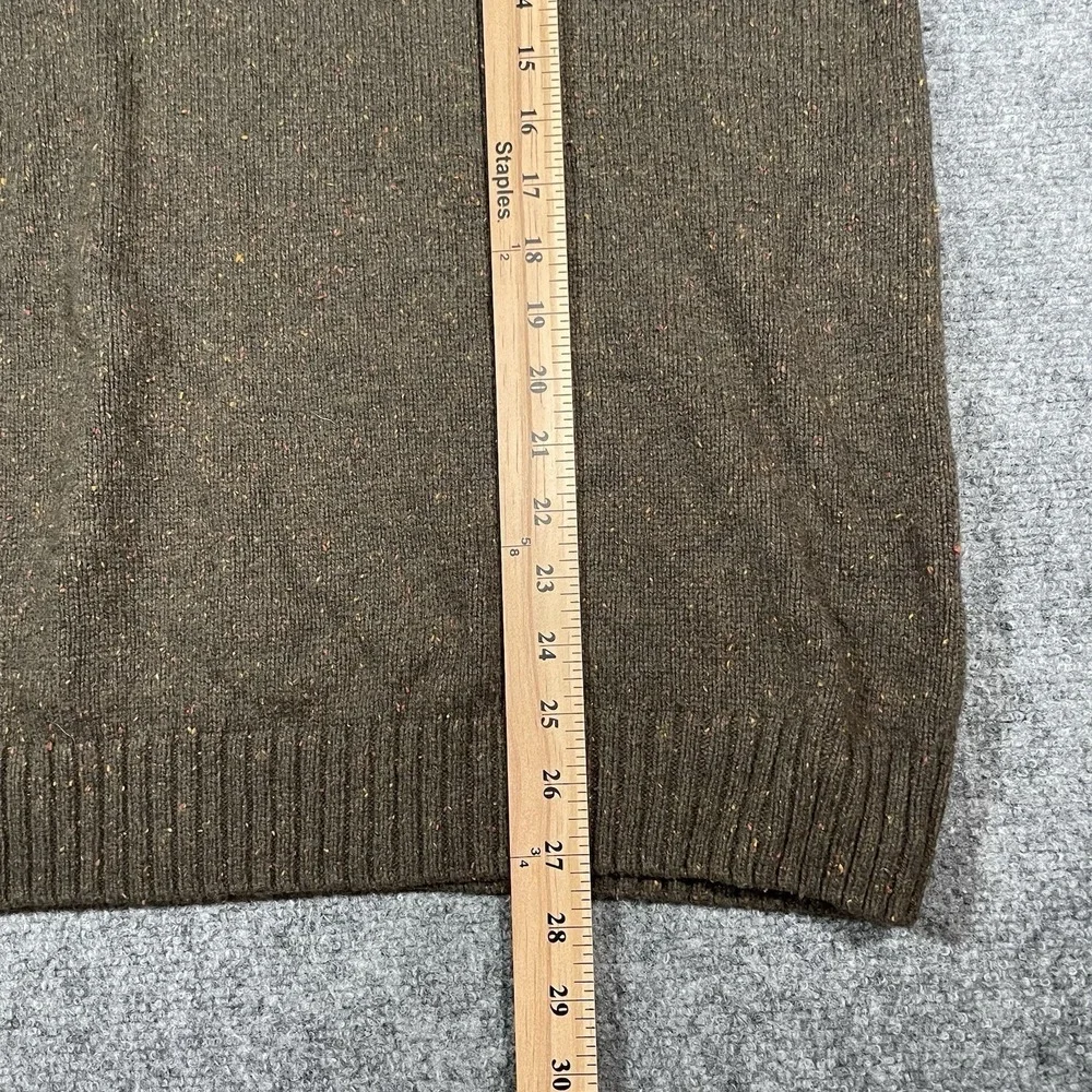 Alesbury Sweater 1/4 Button Men's XL Brown Speckled Pullover Preppy Hipster Golf